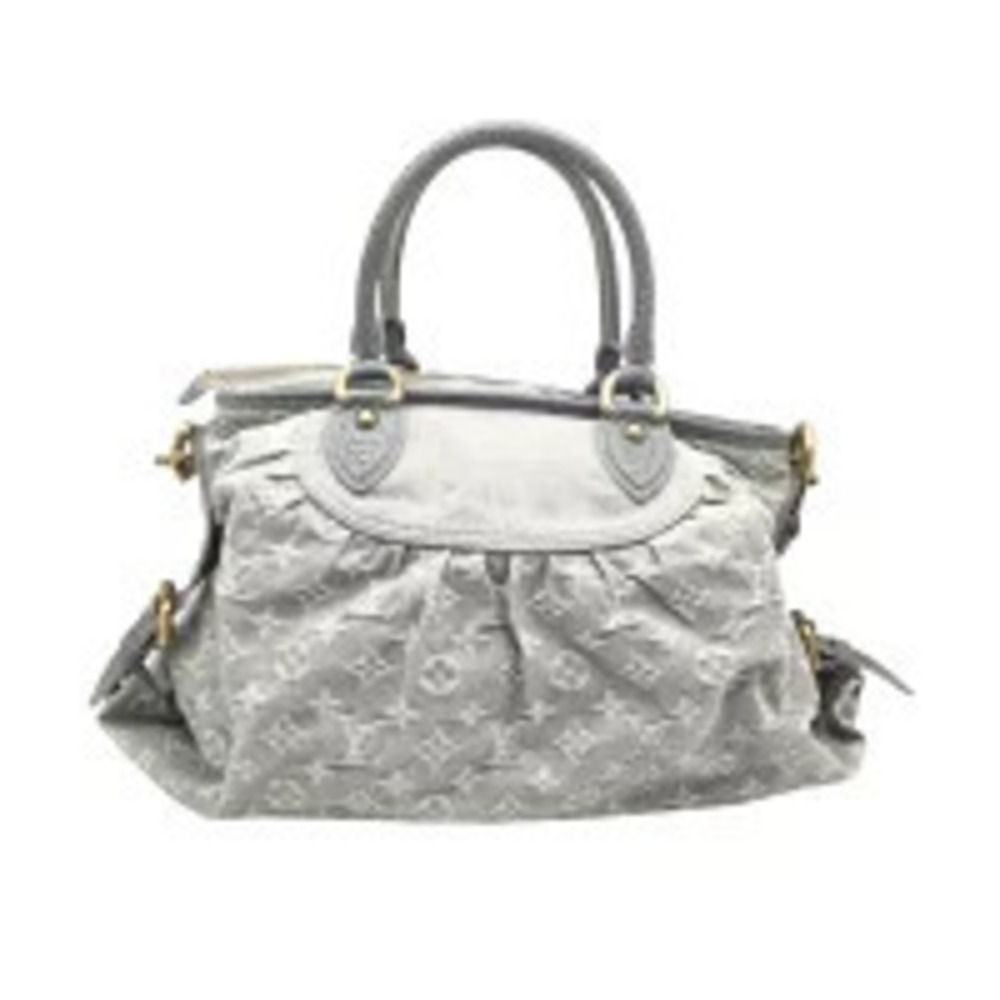 Louis Vuitton Bag Cabby Gray Shoulder Neo Monogram Denim